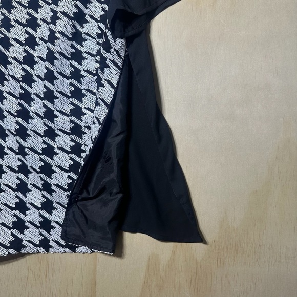 Talbots Sequin Herringbone Plaid Blouse Size 14 - Picture 8 of 13